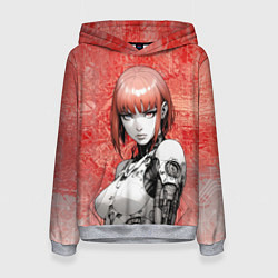 Женская толстовка Девушка-андроид с гетерохромией