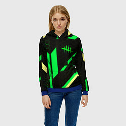 Толстовка-худи женская Dead by daylight geometry pattern, цвет: 3D-синий — фото 2