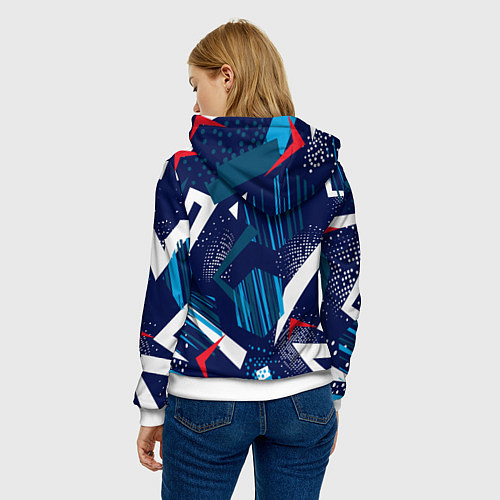 Женская толстовка Абстрактный фон с пятнистым узором / 3D-Белый – фото 4