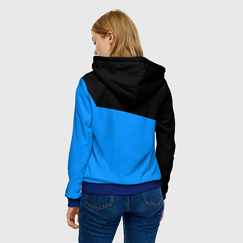 Женская толстовка Ювентус спорт геометрия / 3D-Синий – фото 4