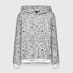 Женская толстовка Дудл граффити рэперское - паттерн