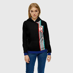 Толстовка-худи женская Roblox glitch line, цвет: 3D-синий — фото 2