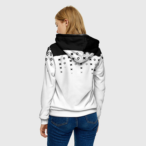 Женская толстовка Rainbox six game pattern / 3D-Белый – фото 4