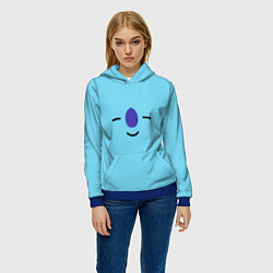 Толстовка-худи женская BT21-Koya, цвет: 3D-синий — фото 2