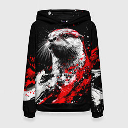 Женская толстовка Портрет выдры