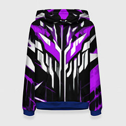 Женская толстовка Purple and white abstraction on a black background