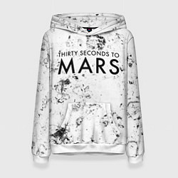 Толстовка-худи женская Thirty Seconds to Mars dirty ice, цвет: 3D-белый