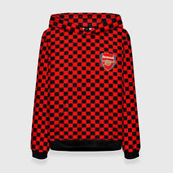 Женская толстовка Arsenal текстура клетка