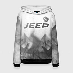 Женская толстовка Jeep - white gradient посередине