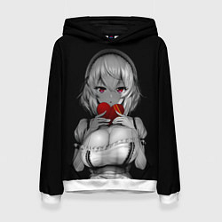 Женская толстовка Аниме девушка с сердцем в руках