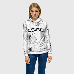 Толстовка-худи женская Counter Strike dirty ice, цвет: 3D-белый — фото 2