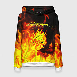 Женская толстовка Samurai fire cyberpunk