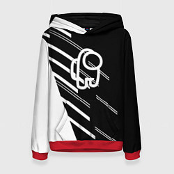 Толстовка-худи женская Among us pattern sport, цвет: 3D-красный