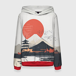 Женская толстовка Японский осенний пейзаж