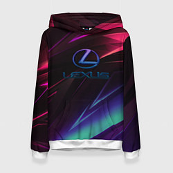 Толстовка-худи женская Lexus stripes, цвет: 3D-белый