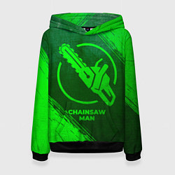 Женская толстовка Chainsaw Man - green gradient