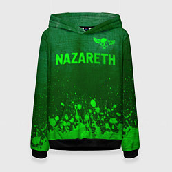 Женская толстовка Nazareth - green gradient посередине