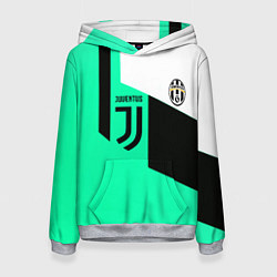 Толстовка-худи женская Juventus geometry, цвет: 3D-меланж