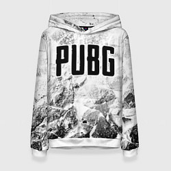 Толстовка-худи женская PUBG white graphite, цвет: 3D-белый