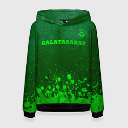 Женская толстовка Galatasaray - green gradient посередине