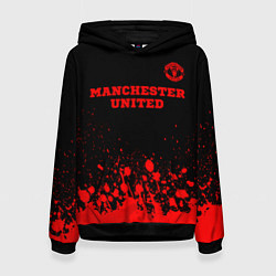 Женская толстовка Manchester United - red gradient посередине