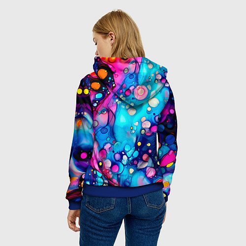 Женская толстовка Три выдры / 3D-Синий – фото 4