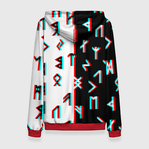 Женская толстовка Doom glitch pattern / 3D-Красный – фото 2