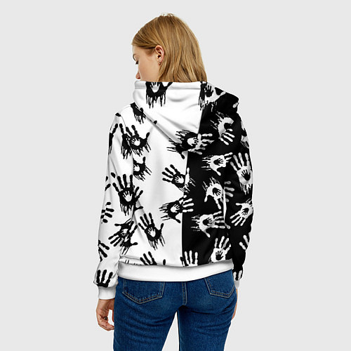 Женская толстовка Half life руки / 3D-Белый – фото 4