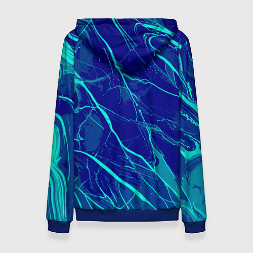 Женская толстовка Яркий сине-голубой абстрактная текстура / 3D-Синий – фото 2