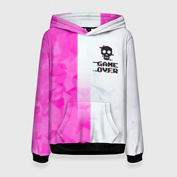 Женская толстовка Game over pink abstraction