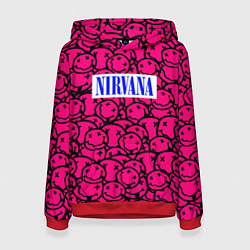 Женская толстовка Nirvana pink logo