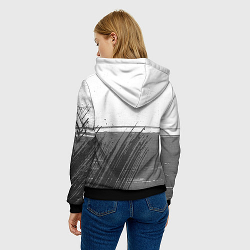 Женская толстовка Lexus - white gradient посередине / 3D-Черный – фото 4
