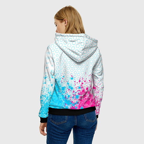 Женская толстовка Deadlock neon gradient style посередине / 3D-Черный – фото 4