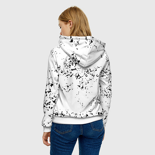Женская толстовка Ведьмак краски лого / 3D-Белый – фото 4