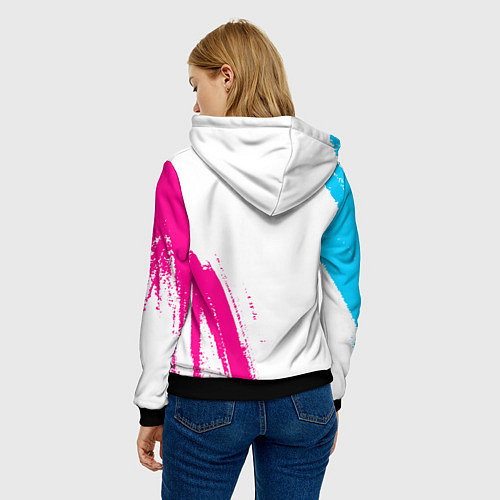 Женская толстовка Deadlock neon gradient style вертикально / 3D-Черный – фото 4