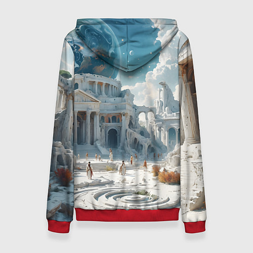 Женская толстовка Фантастическая античность / 3D-Красный – фото 2