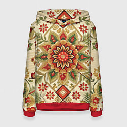 Женская толстовка Русские классические узоры и орнамент
