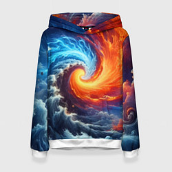 Женская толстовка Столкновение двух стихий - инь янь