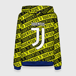 Толстовка-худи женская Juventus pattern fc, цвет: 3D-синий