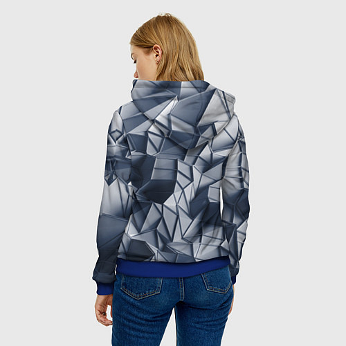 Женская толстовка Геометрические грани / 3D-Синий – фото 4
