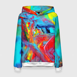 Женская толстовка Абстрактные краски неон