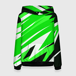 Женская толстовка Geometry stripes green