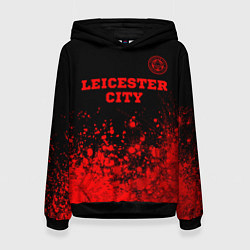 Женская толстовка Leicester City - red gradient посередине