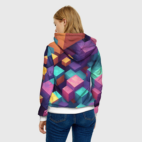 Женская толстовка Minecraft 2 0 / 3D-Белый – фото 4