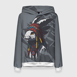 Женская толстовка Кролик-индеец