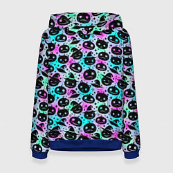 Женская толстовка Halloween - тыквы на неоновом фоне