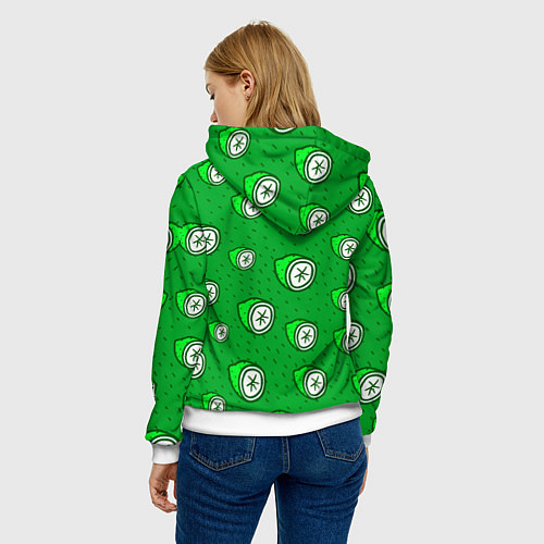 Женская толстовка Лимонный паттерн / 3D-Белый – фото 4