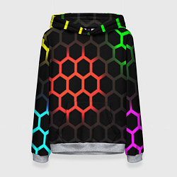 Женская толстовка Hexagon neon