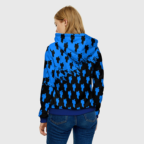 Женская толстовка Portal человечки / 3D-Синий – фото 4