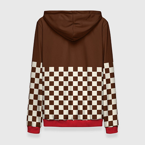 Женская толстовка Квейк ретро паттерн / 3D-Красный – фото 2